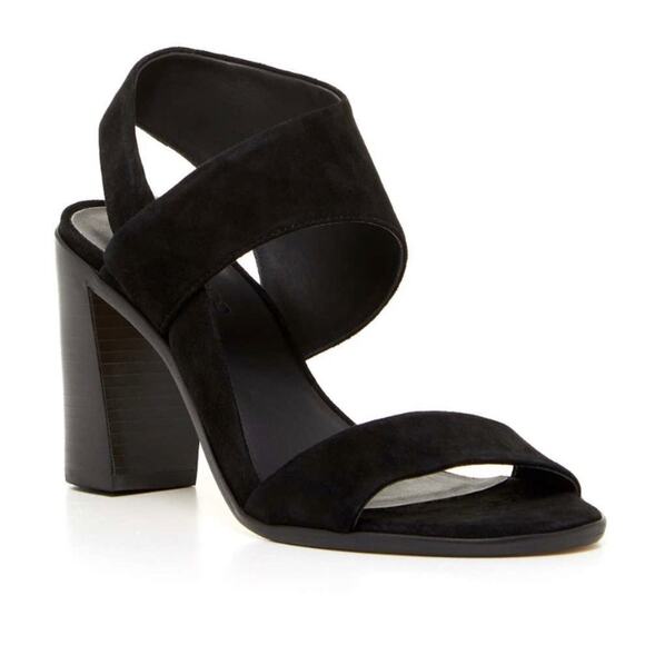 NEW IN BOX BERNARDO BLACK SUEDE HIGH HEEL SANDALS 8 - Picture 1 of 11